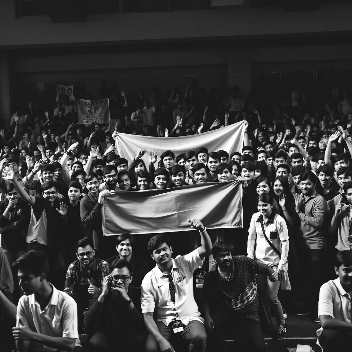 Enactus VIT Chennai members with a chapter banner